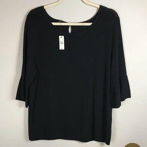 NWT XL Black Talbots Top